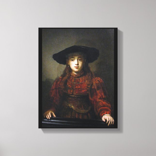 En judisk Bride - Rembrandt - 1641 Canvastryck (Framsida)
