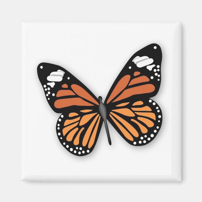 En judisk monarch Butterfly Magnet (Framsidan)