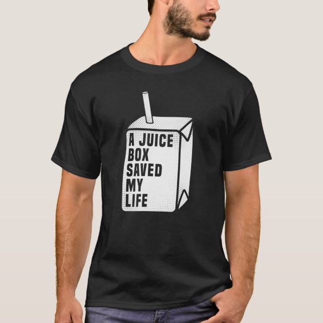 En Juice Box räddade mitt liv 2022 Diabetes Awaren T Shirt (Framsida)