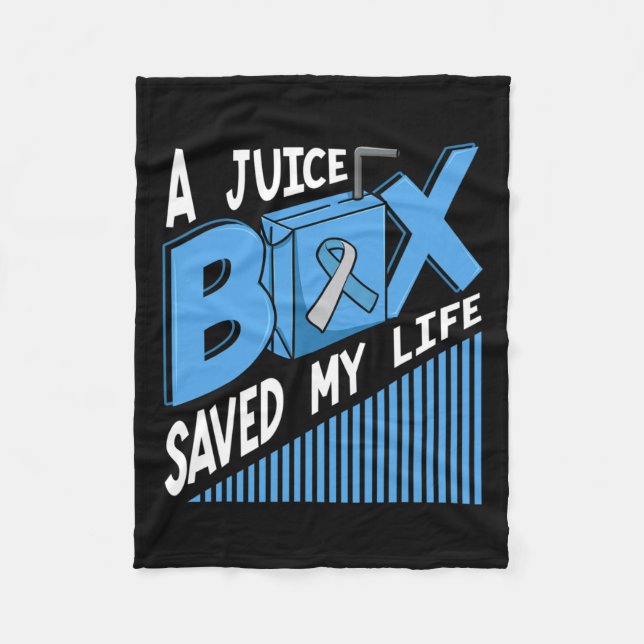 En juicebox räddade min livsdiabetes Dm Blue Aware Fleecefilt (Framsidan)