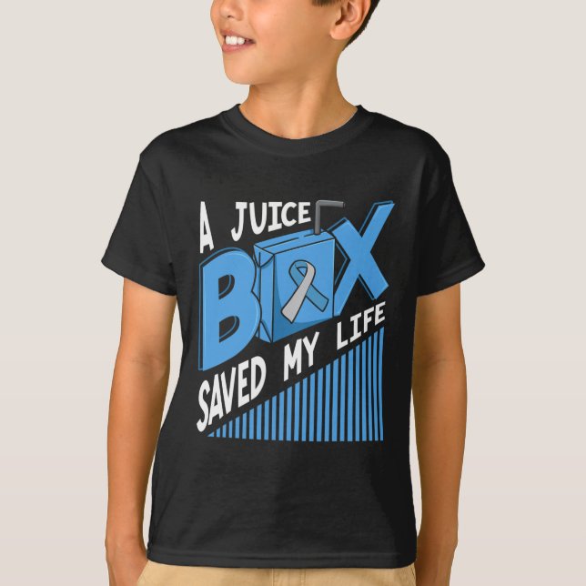 En juicebox räddade min livsdiabetes Dm Blue Aware T Shirt (Framsida)