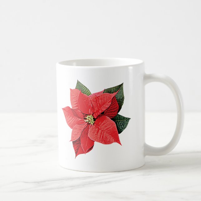En jul Poinsettia Kaffemugg (Höger)