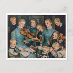 En jul Sång vid Bracken Dane av Arthur Hughes Vykort