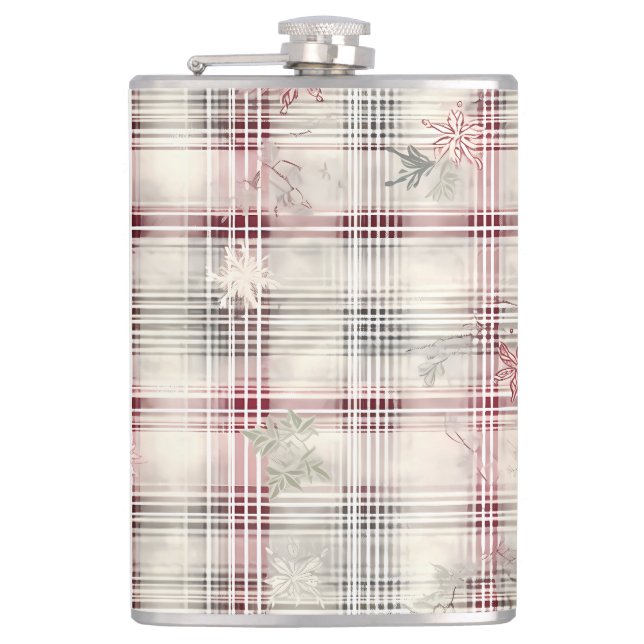 En jul tartan blommig design serie #13 fickplunta (Framsidan)