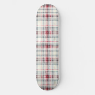 En jul tartan blommig design serie #24 mini skateboard bräda 18,5 cm