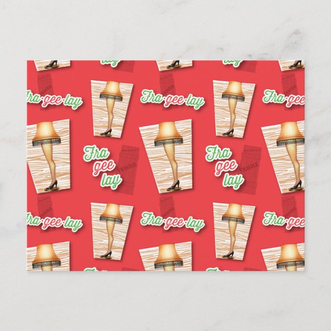 En julberättelse | Benlampa mönster Vykort (Framsida)