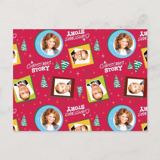 En julberättelse | Familjefoto Mönster Vykort (Framsida)