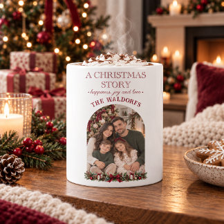 En julberättelse - Personlig familjefoto-mugg Kaffemugg
