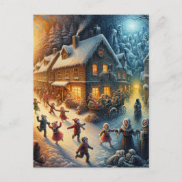 En julfasa i Town Vykort