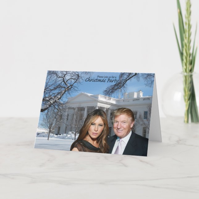 En julinbjudan från Donald och Melania Inbjudan (Framsida)