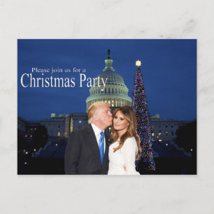 En julinbjudan från Donald och Melania Vykort