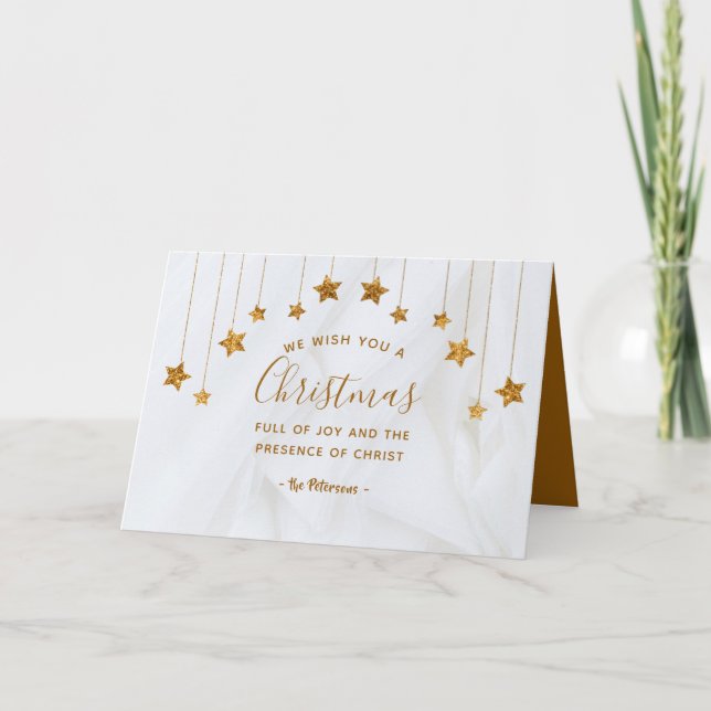 En julklapp av Joy och Kristus Fullt Helgkort (Framsida)