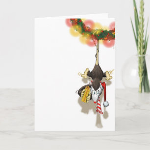 En julpungråtta helgkort