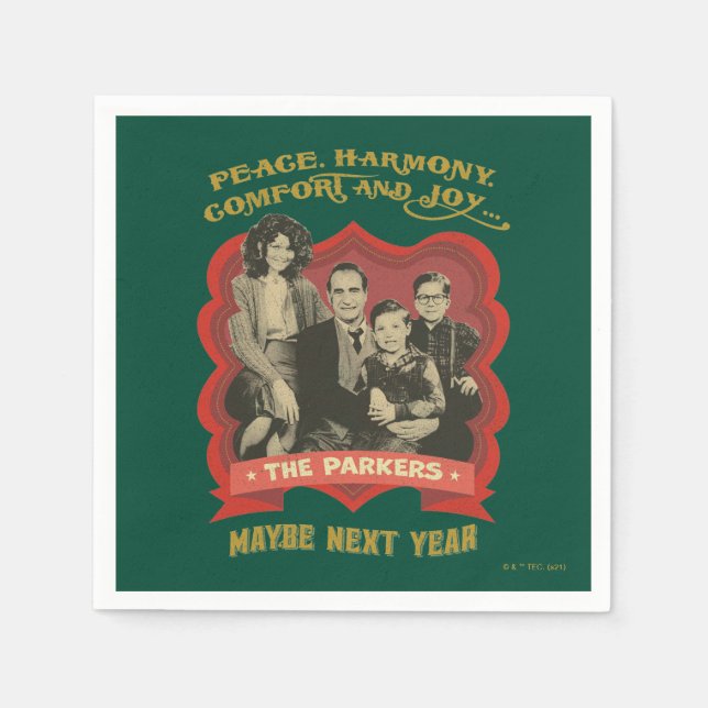 En julsaga | Fred, harmoni, bekvämlighet och glädj Pappersservett (Framsidan)