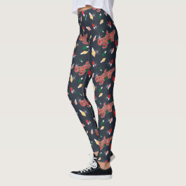 En julsaga | Jul Ljus Mönster Leggings