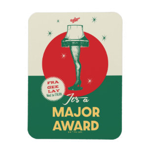 En julsaga Leg Lamp Major Award Magnet