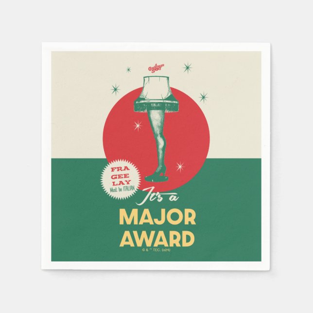 En julsaga | Leg Lamp Major Award Pappersservett (Framsidan)