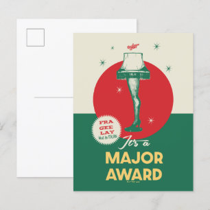 En julsaga Leg Lamp Major Award Vykort