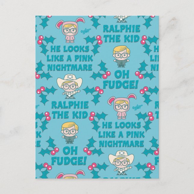 En julsaga | Ralphie Kid Mönster Vykort (Framsida)