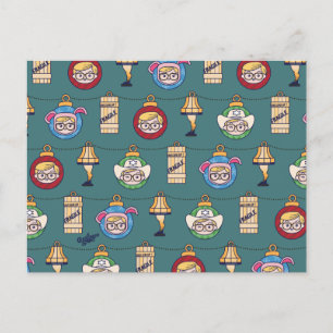 En julsaga   Ralphie och Ornaments Mönster Vykort