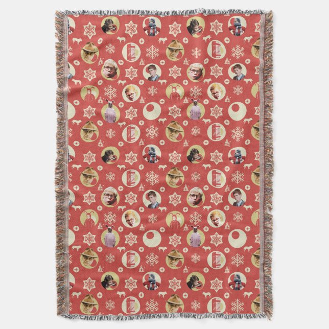 En julsaga Retro Snowflake Mönster Filt (Framsidan Vertikal)