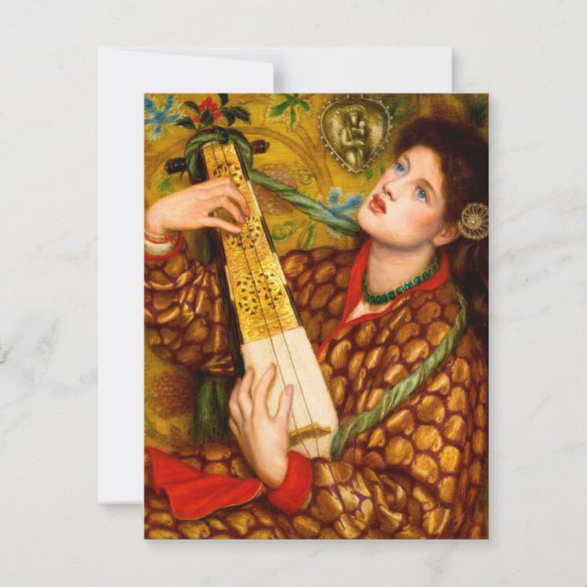 En julsång av Dante Gabriel Rossetti Julkort (Framsida)