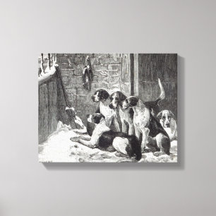 En julsång, från "fritidtimme", 1888 canvastryck