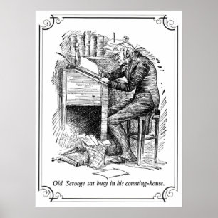 En julsång: Gammala Scrooge Poster