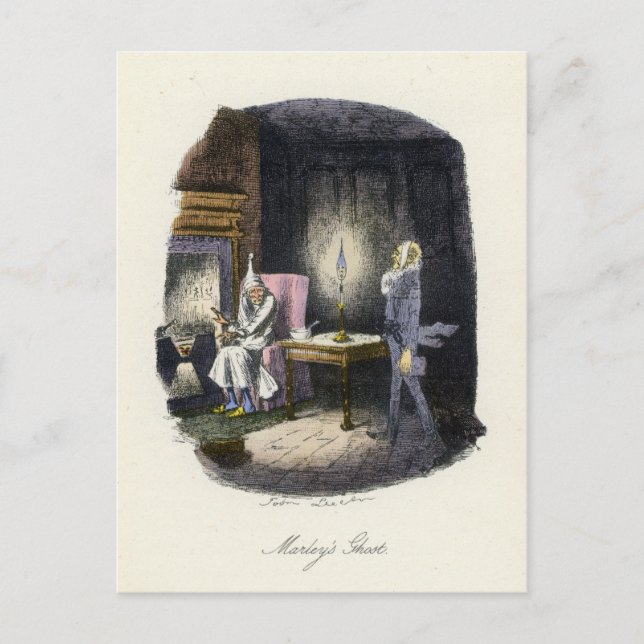 En julsång - Marleys spöke Helg Vykort (Framsida)