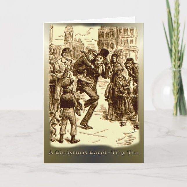 En julsång - mycket små Tim Helgkort (Framsida)