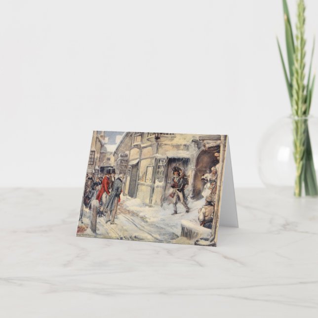 En julsång noterar kortet helgkort (Framsida)