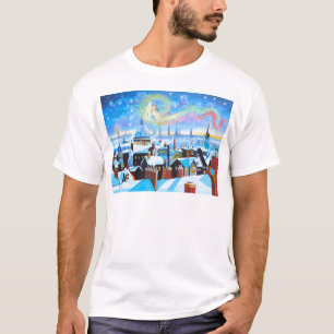 En julsång Scrooge och spöke av förflutna Tee Shirt
