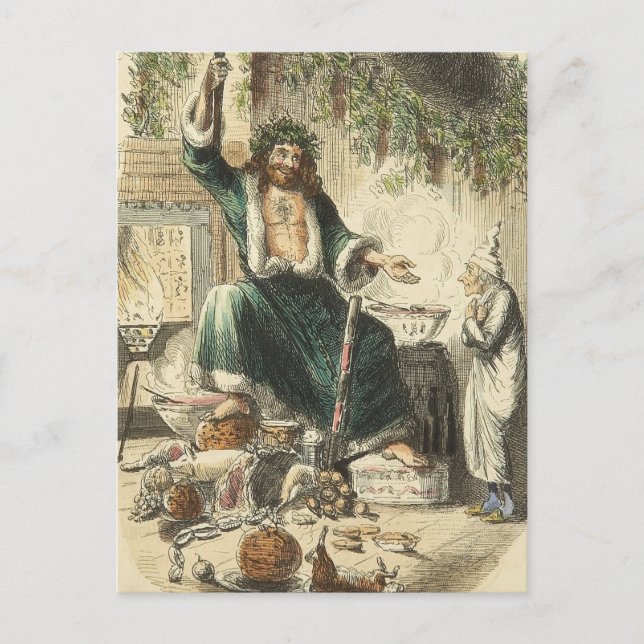 En julsång: Scrooges tredje besökare Helg Vykort (Framsida)