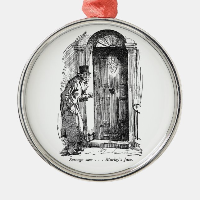 En julsångprydnad - Marleys ansikte Julgransprydnad Metall (Framsidan)