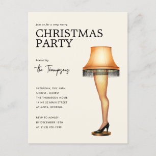 En julstorik Leg Lamp Jul Party Helg Vykort