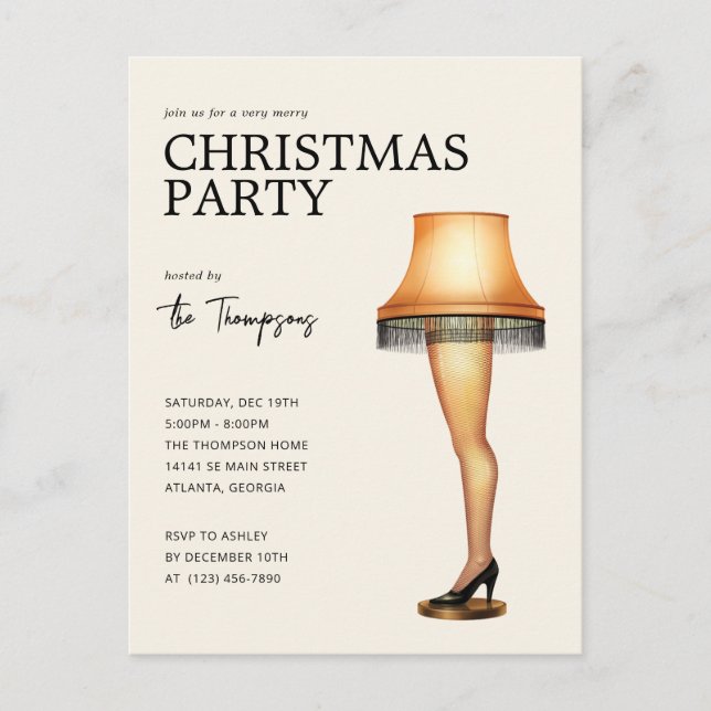 En julstorik Leg Lamp | Jul Party Helg Vykort (Framsida)