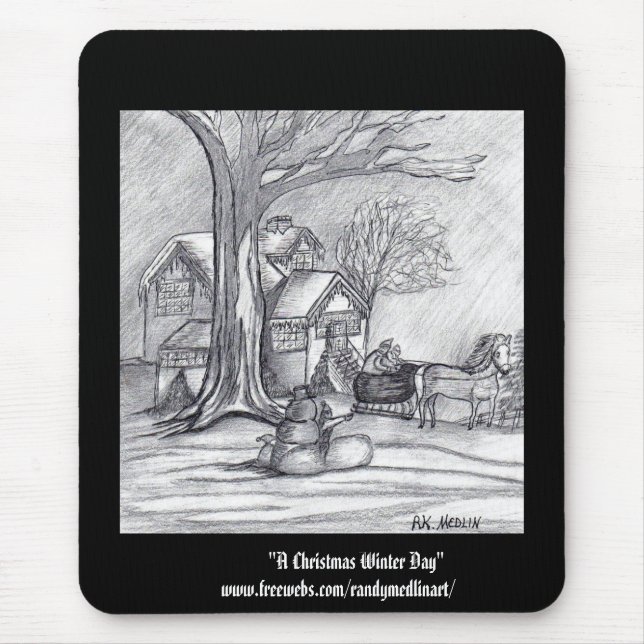 En julvinterdag musmatta (Framsidan)