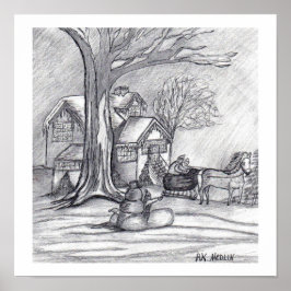 "En julvinterdag" Poster