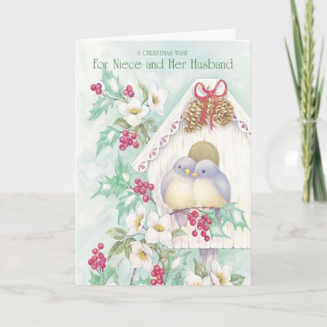 En julWish för brorsdotter och henne make Helgkort (Framsida)