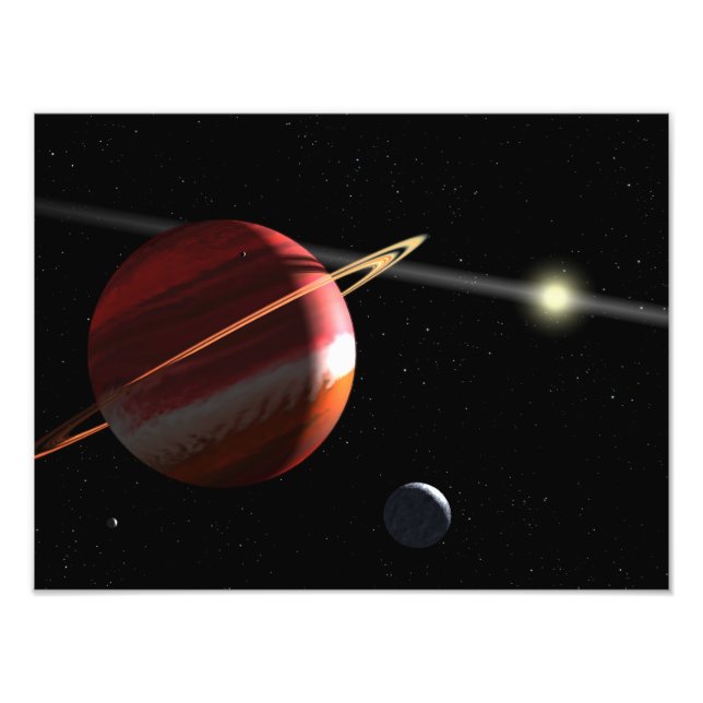 En Jupiter-massa-planet runt den närliggande stjär Fototryck (Framsidan)