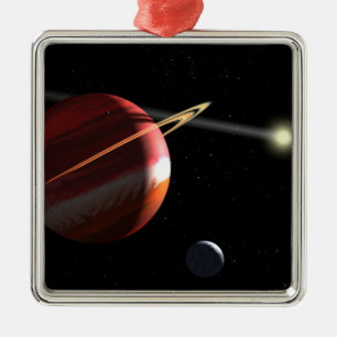 En Jupiter-massa-planet runt den närliggande stjär Julgransprydnad Metall