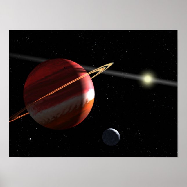 En Jupiter-massa-planet runt den närliggande stjär Poster (Framsidan)