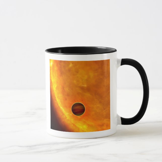 En Jupiter-storlek planet Mugg (Höger)