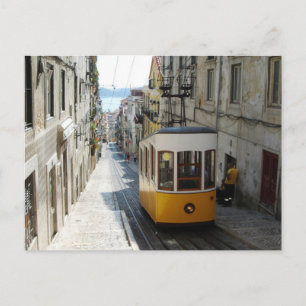 En kabelspårvagn i Lissabon Vykort