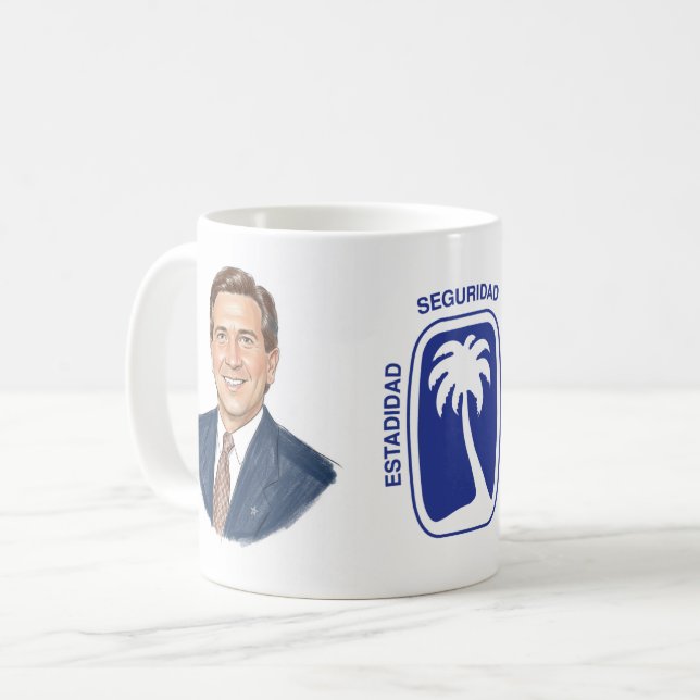 En kaffe med Pedro Rosselló Kaffemugg (Framsida vänster)