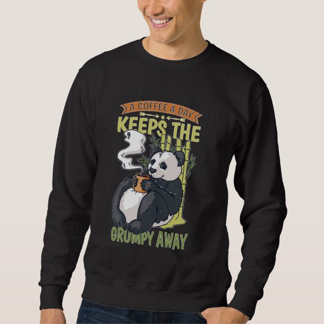 En kaffe per dag Behållor den grumpy Away Ocean Co Lång Ärmad Tröja (Framsida)