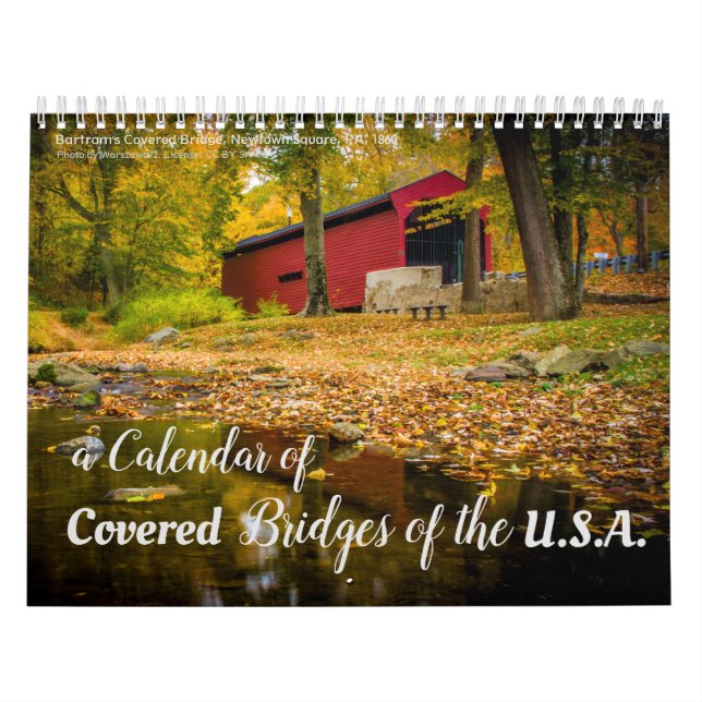 En kalender 2018 av doldt överbryggar i USA (Omslag)