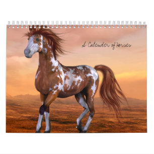 En kalender av hästar