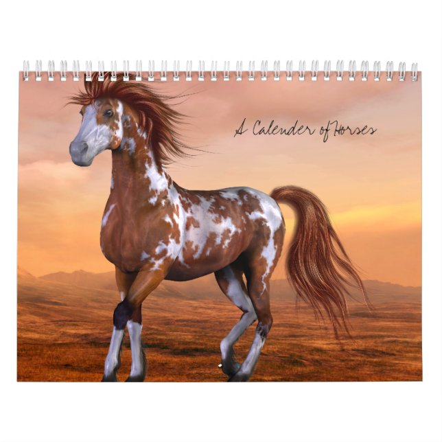 En kalender av hästar (Omslag)
