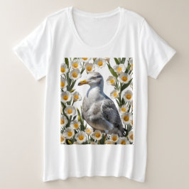 En Kalifornien Gull omringad av Sego Lily Flowers T Shirt